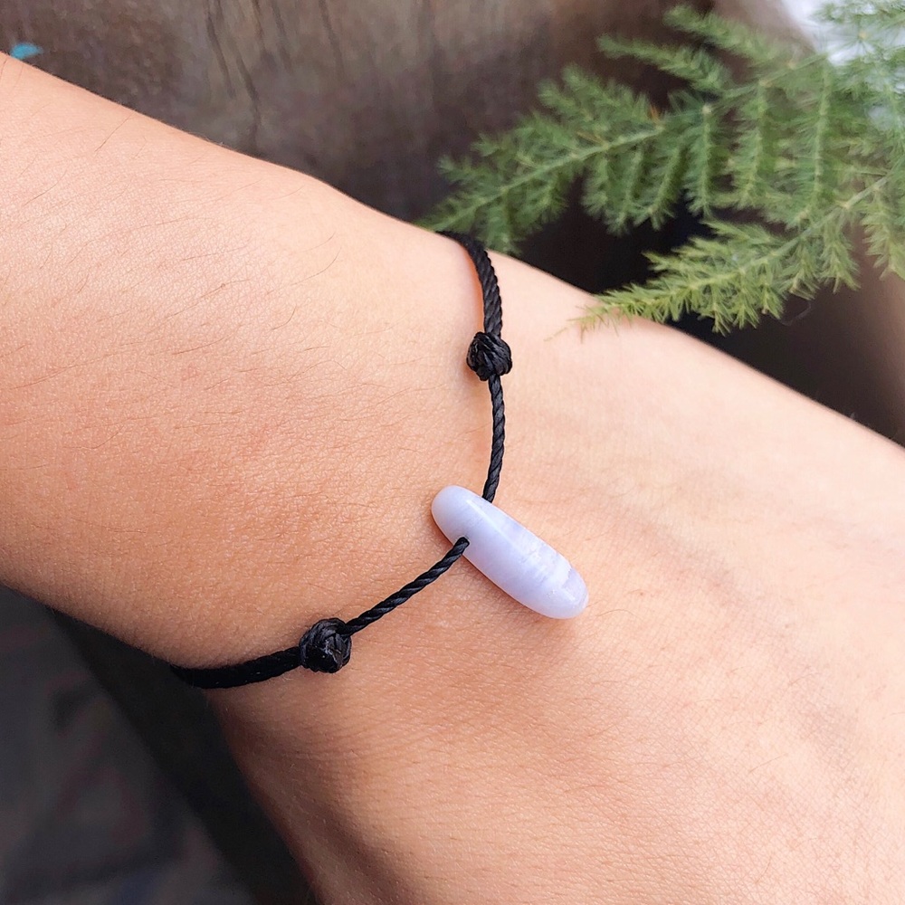 Blue Lace Agate Pendant Bracelet